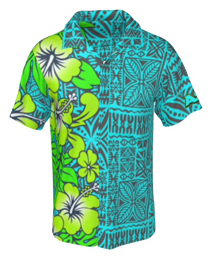 NEW!!! Blue tiki Shirt-Aloha Sky Shirt series 2026