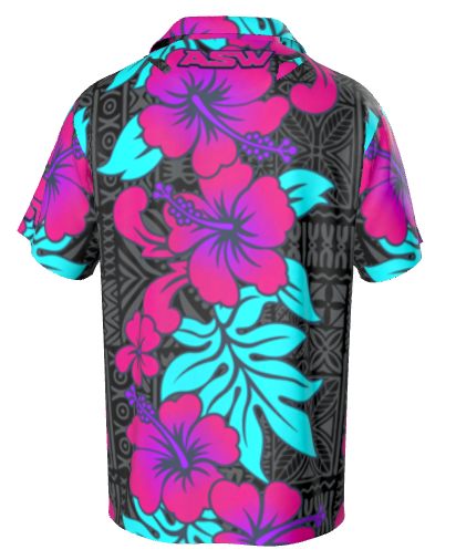 NEW!!! PINK & BLACK tiki Shirt-Aloha Sky Shirt series 2026
